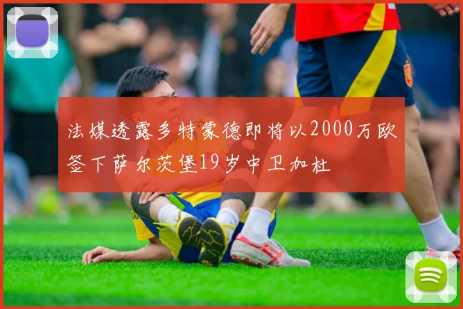 法媒透露多特蒙德即将以2000万欧签下萨尔茨堡19岁中卫加杜